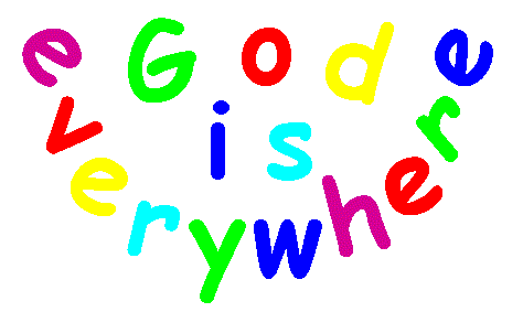 God is everywhere in colour